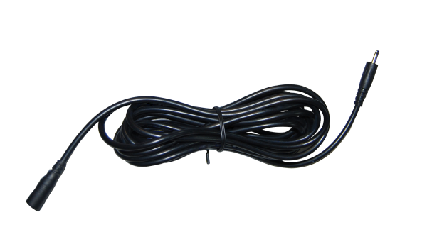 Voeding verlengkabel 1.5 meter zwart (stekker 3.5 x 1.35mm)