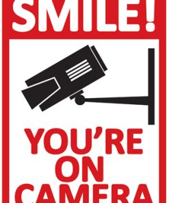 Sticker 'Smile! You're on Camera'