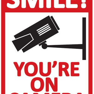 Sticker 'Smile! You're on Camera'