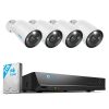 Reolink RLK8-1200B4-A-4MM, 12MP PoE beveiligingsset met slimme detectie en spotlights
