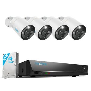 Reolink RLK8-1200B4-A-4MM, 12MP PoE beveiligingsset met slimme detectie en spotlights